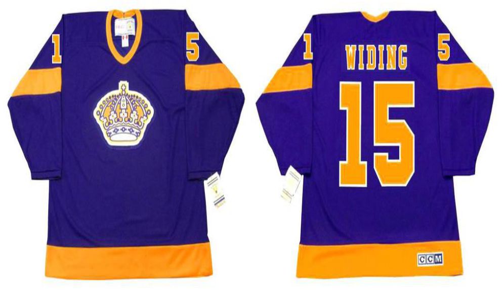2019 Men Los Angeles Kings 15 Widing Purple CCM NHL jerseys